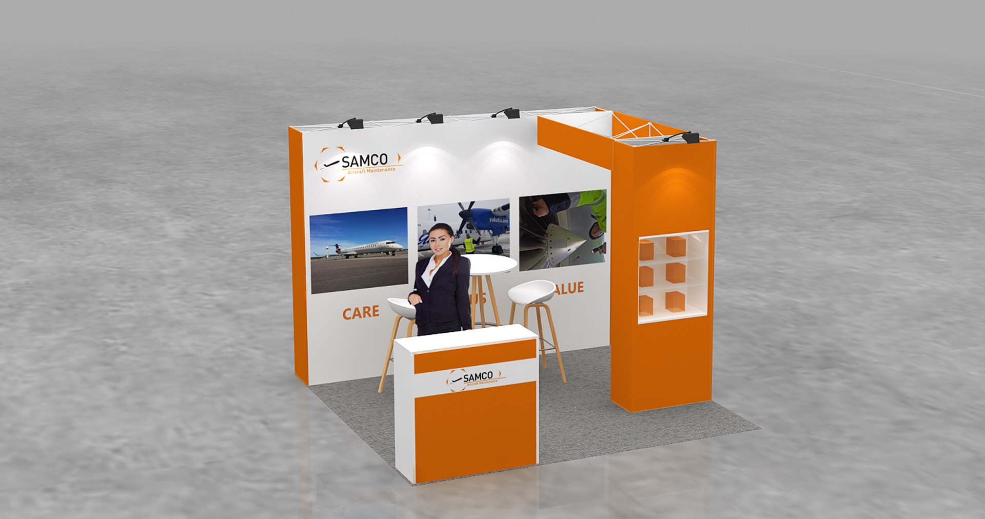 3x3m Kopfstand - Messestand 034