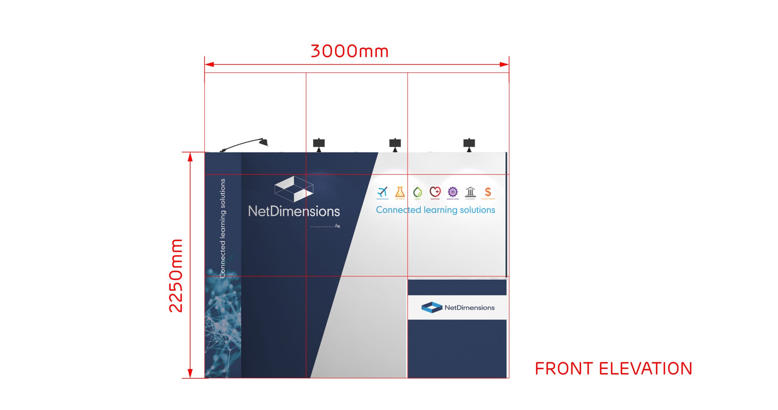 3x2m Eckstand - Messestand 021