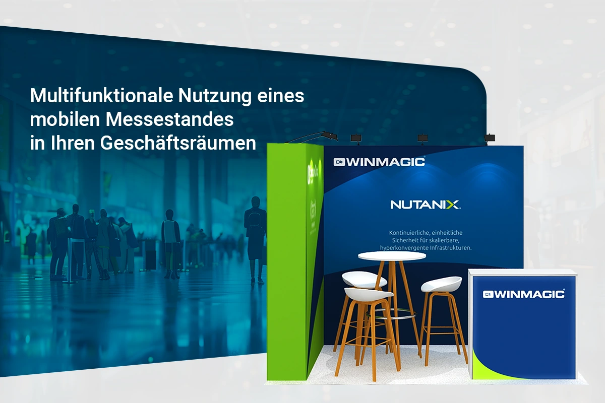 Multifunktionale Nutzung eines mobilen Messestandes in Ihren Geschäftsräumen