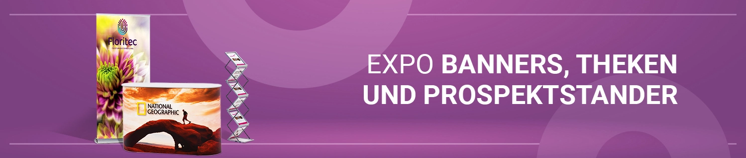 Banners, Theken und Prospektstander