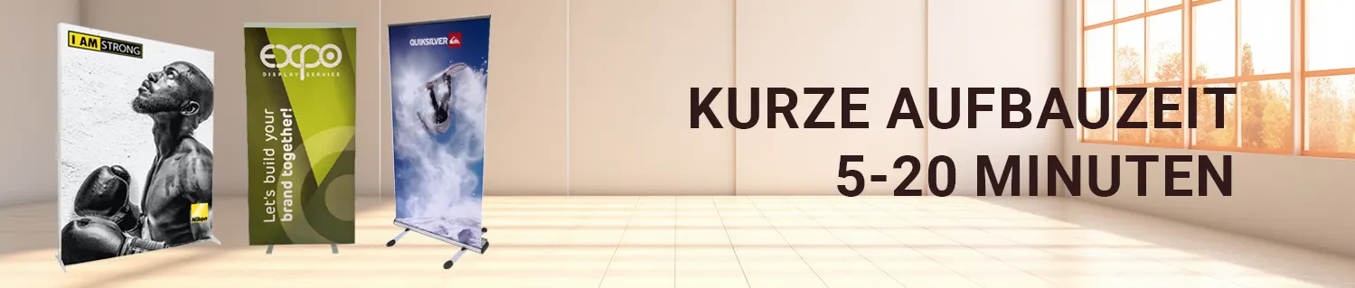 Kurze Aufbauzeit 5-20 Minuten